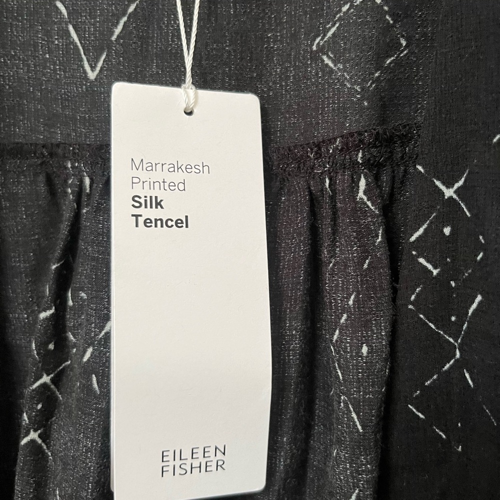 NWT EILEEN FISHER Marrakesh Printed Silk Tencel Long Kimono Jacket Top S/M/P/M - Picture 7 of 11